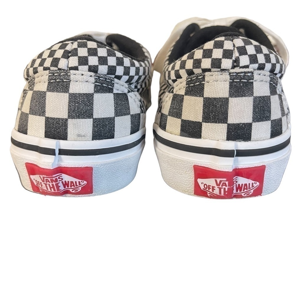 GUC Vans youth skateboard sneakers, checkered, black and white, size 1 youth - Picture 6 of 10